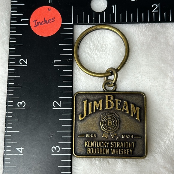 🖤Vtg Jim Beam Sour Mash Kentucky Straight Bourbon Whiskey keychain/pendant - Picture 5 of 8